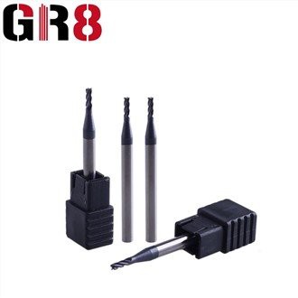 2 Fluiten Platte frees met microdiameter